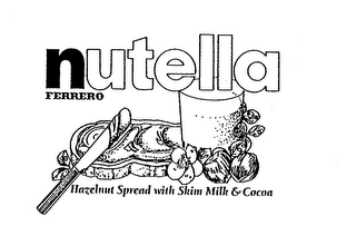 NUTELLA FERRERO HAZELNUT SPREAD WITH SKIM MILK & COCOA logo