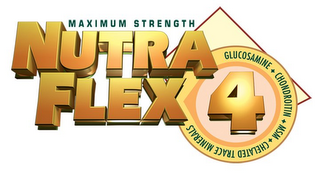 NUTRA FLEX 4 MAXIMUM STRENGTH GLUCOSAMINE CHONDROITIN MSM CHELATED TRACE MINERALS logo