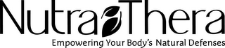 NUTRA THERA EMPOWERING YOUR BODY'S NATURAL DEFENSES logo