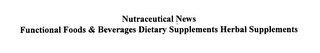 NUTRACEUTICAL NEWS FUNCTIONAL FOODS & BEVERAGES DIETARY SUPPLEMENTS HERBAL SUPPLEMENTS logo