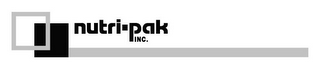 NUTRI-PAK INC. logo