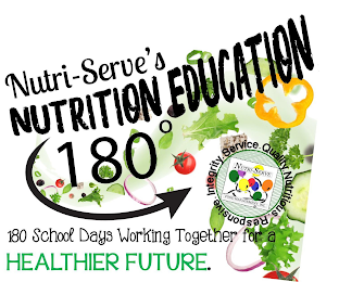 NUTRI-SERVE'S NUTRITION EDUCATION 180 180 SCHOOL DAYS WORKING TOGETHER FOR A HEALTHIER FUTURE. NUTRI-SERVE FOOD MANAGEMENT, INC. INTEGRITY. SERVICE. QUALITY. NUTRITIOUS. RESPONSIVE. logo