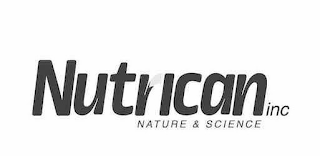 NUTRICAN INC. NATURE & SCIENCE logo