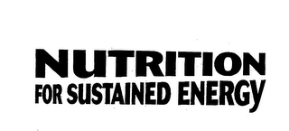 NUTRITION FOR SUSTAINED ENERGY logo