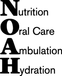 NUTRITION ORAL CARE AMBULATION HYDRATION logo