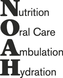 NUTRITION ORAL CARE AMBULATION HYDRATION logo