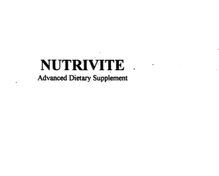 NUTRIVITE ADVANCED DIETARY SUPPLEMENT logo