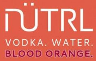 NUTRL VODKA. WATER. BLOOD ORANGE. logo