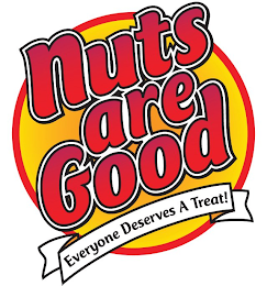 NUTS ARE GOOD EVERYONE DESERVES A TREAT! logo