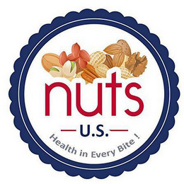 NUTS - U.S. - HEALTH IN EVERY BITE ! logo