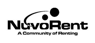 NUVORENT A COMMUNITY OF RENTING logo