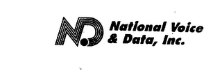NVD NATIONAL VOICE & DATA, INC. logo