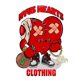 NVUS HEARTS CLOTHING logo