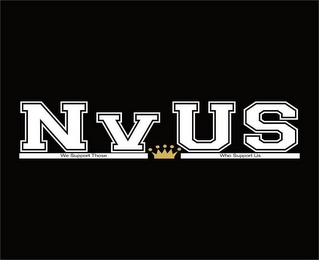 NVUS WE SUPPORT THOSE WHO SUPPORT US logo