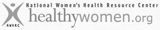 NWHRC NATIONAL WOMEN'S HEALTH RESOURCE CENTER HEALTHYWOMEN.ORG logo