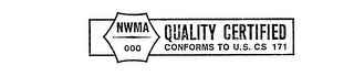 NWMA QUALITY CERTIFIED CONFORMS TO U.S. CS171 logo