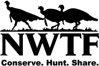 NWTF CONSERVE. HUNT. SHARE. logo