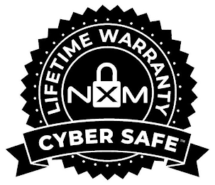NXM LIFETIME WARRANTY CYBER SAFE logo