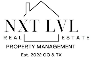 NXT LVL REAL ESTATE PROPERTY MANAGEMENT EST. 2022 CO & TX logo