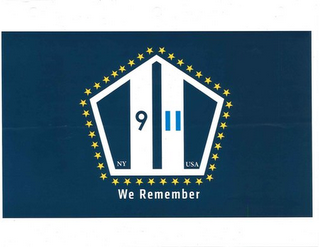 NY 911 USA WE REMEMBER logo