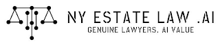 NY ESTATE LAW .AI GENUINE LAWYERS, AI VALUE logo