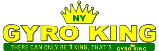 NY GYRO KING THERE CAN ONLY BE 1 KING, THAT'S NY GYRO KING logo