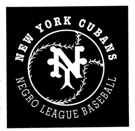 NY NEW YORK CUBANS NEGRO LEAGUE BASEBALL logo