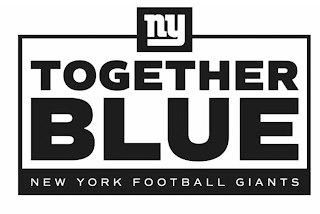 NY TOGETHER BLUE NEW YORK FOOTBALL GIANTS logo