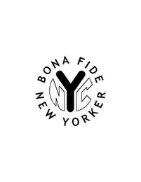 NYC BONA FIDE NEW YORKER logo