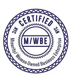 NYC CERTIFIED NYC MINORITY/WOMEN-OWNED BUSINESS ENTERPRISE M/WBE logo