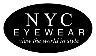 NYC EYEWEAR VIEW THE WORLD IN STYLE logo