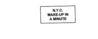 N.Y.C. MAKE-UP IN A MINUTE logo