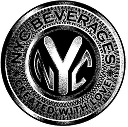NYC NYC BEVERAGES CREATED WITH LOVE logo
