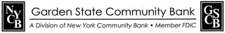 NYCB GARDEN STATE COMMUNITY BANK A DIVISION OF NEW YORK COMMUNITY BANK MEMBER FDIC GSCB logo