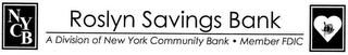NYCB ROSLYN SAVINGS BANK A DIVISION OF NEW YORK COMMUNITY BANK · MEMBER FDIC logo
