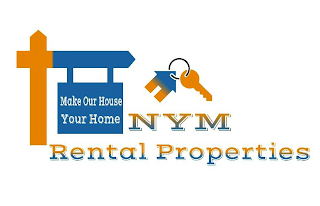 NYM RENTAL PROPERTIES MAKE OUR HOUSE YOUR HOME logo