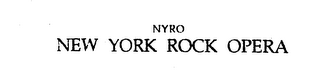 NYRO NEW YORK ROCK OPERA logo