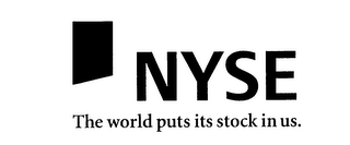 NYSE THE WORLD PUTS ITS STOCK IN US. logo