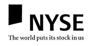 NYSE THE WORLD PUTS ITS STOCK IN US logo