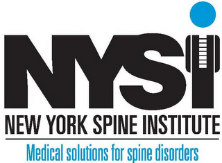 NYSI NEW YORK SPINE INSTITUTE MEDICAL SOLUTIONS FOR SPINE DISORDERS logo
