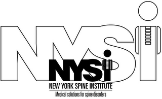 NYSI NYSI NEW YORK SPINE INSTITUTE MEDICAL SOLUTIONS FOR SPINE DISORDERS logo