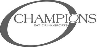 O CHAMPIONS EAT· DRINK· SPORTS logo