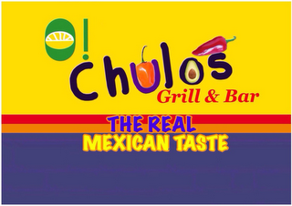 O! CHULOS GRILL & BAR THE REAL MEXICAN TASTE logo