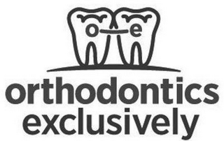 O E ORTHODONTICS EXCLUSIVELY logo