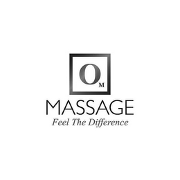 O M MASSAGE FEEL THE DIFFERENCE logo