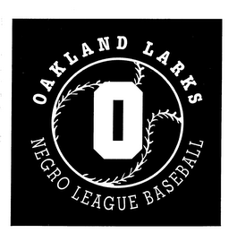 O OAKLAND LARKS NEGRO LEAGUE BASEBALL logo
