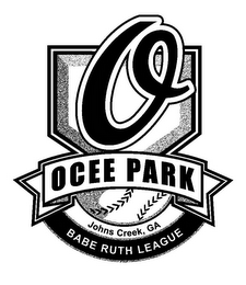 O OCEE PARK JOHNS CREEK, GA BABE RUTH LEAGUE logo