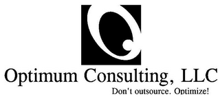 O OPTIMUM CONSULTING, LLC DON'T OUTSOURCE. OPTIMIZE! logo