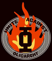 O UNITE AGAINST OLIGARCHY logo