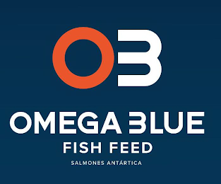 O3 OMEGA BLUE FISH FEED SALMONES ANTÁRTICA logo